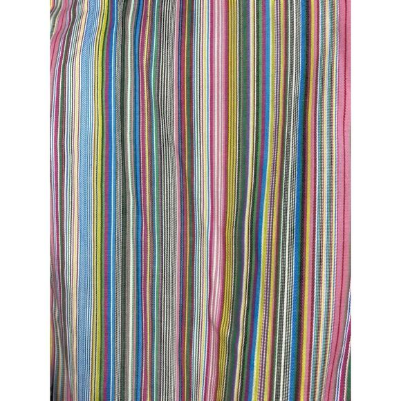 Foxcroft Shirt Top Size 12 Button Up Rainbow Stripe Blouse Wrinkle Free Shaped - Picture 5 of 9
